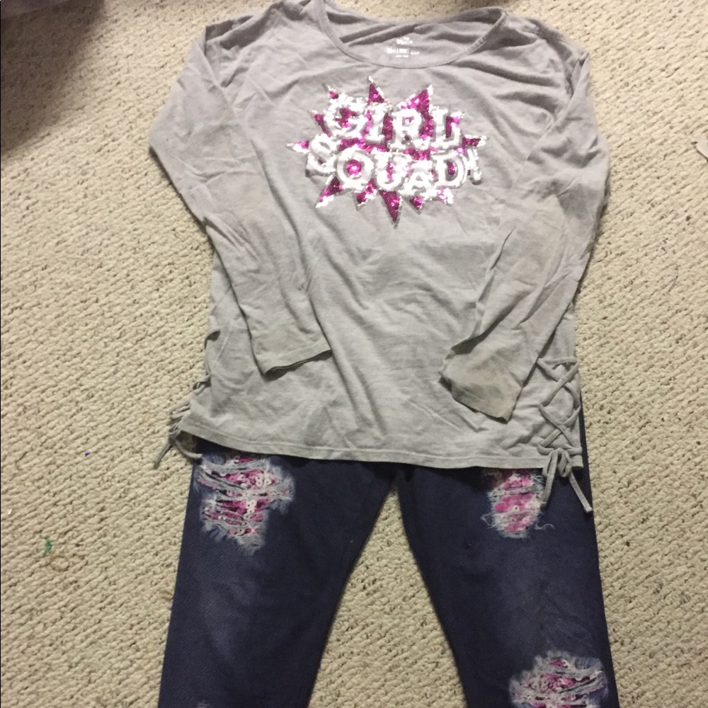 Girls plus size Justice outfit